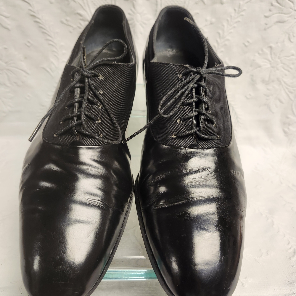 Bruno Magli Black Leather Oxfords